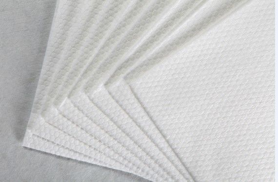 62g 흰색 폴리에스터 및 비스코스 스펀레이스 부직포 작은 진주 곡물 면 티슈, 패드, 물티슈